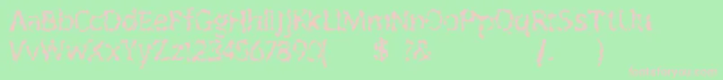 Outofink Font – Pink Fonts on Green Background