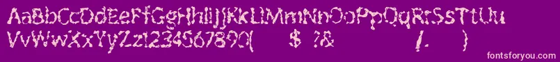 Outofink Font – Pink Fonts on Purple Background