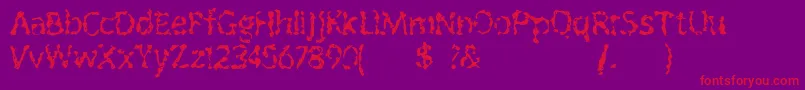 Outofink Font – Red Fonts on Purple Background