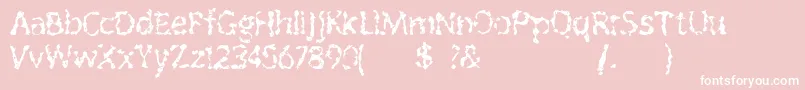 Outofink Font – White Fonts on Pink Background