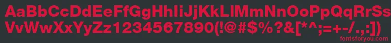HelveticaLt85Heavy Font – Red Fonts on Black Background