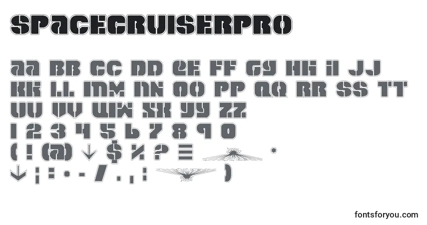 SpaceCruiserPro-fontti – aakkoset, numerot, erikoismerkit