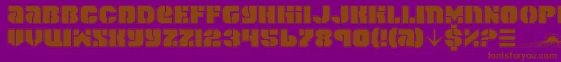 SpaceCruiserPro Font – Brown Fonts on Purple Background