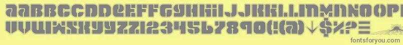 SpaceCruiserPro Font – Gray Fonts on Yellow Background