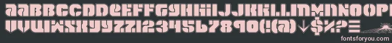 SpaceCruiserPro Font – Pink Fonts on Black Background