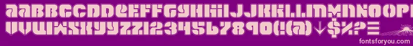 SpaceCruiserPro Font – Pink Fonts on Purple Background