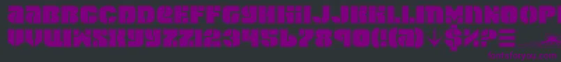 SpaceCruiserPro-fontti – violetit fontit mustalla taustalla