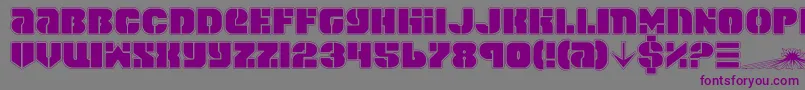 SpaceCruiserPro-fontti – violetit fontit harmaalla taustalla