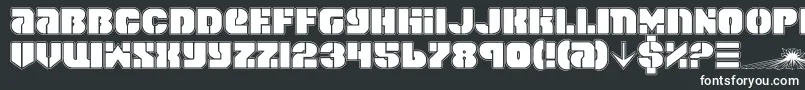 SpaceCruiserPro-fontti – valkoiset fontit mustalla taustalla