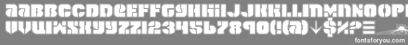 Шрифт SpaceCruiserPro – белые шрифты на сером фоне
