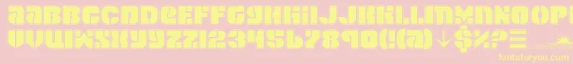 SpaceCruiserPro Font – Yellow Fonts on Pink Background