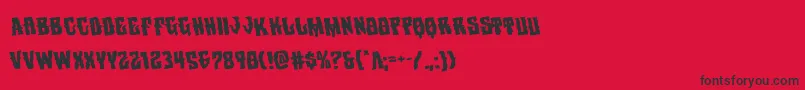 フォントWarlocksalerotate – 赤い背景に黒い文字