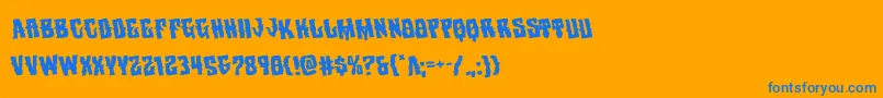 Warlocksalerotate Font – Blue Fonts on Orange Background