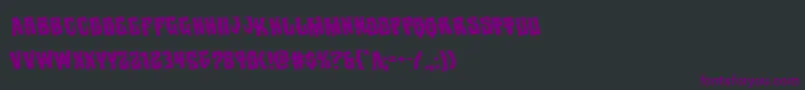 Шрифт Warlocksalerotate – фиолетовые шрифты на чёрном фоне