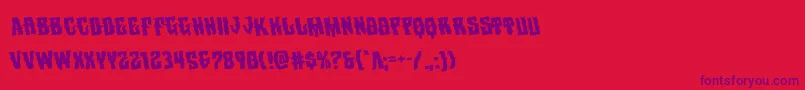 Warlocksalerotate Font – Purple Fonts on Red Background