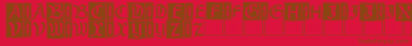 Rustick Font – Brown Fonts on Red Background