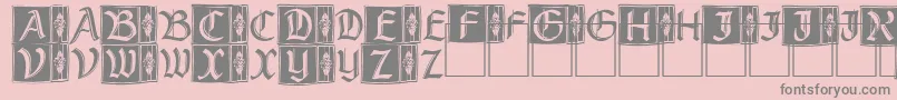 fuente Rustick – Fuentes Grises Sobre Fondo Rosa