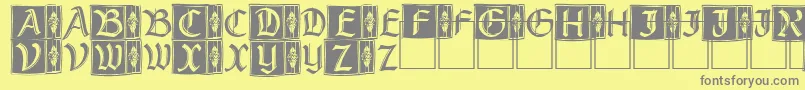 Rustick-Schriftart – Graue Schriften auf gelbem Hintergrund
