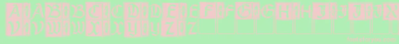 Rustick-Schriftart – Rosa Schriften auf grünem Hintergrund