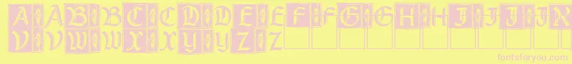 Rustick Font – Pink Fonts on Yellow Background