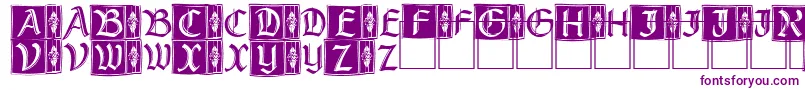 フォントRustick – 白い背景に紫のフォント