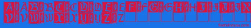 Rustick Font – Red Fonts on Blue Background