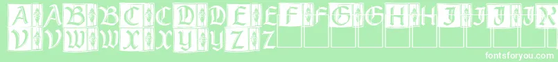 Rustick-Schriftart – Weiße Schriften auf grünem Hintergrund