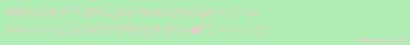 Lovestruck Font – Pink Fonts on Green Background