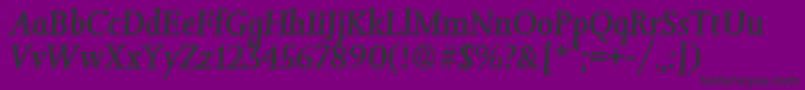 Шрифт JessicaMediumita – чёрные шрифты на фиолетовом фоне