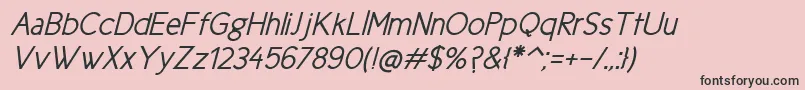 NewCicleGorditaItalic Font – Black Fonts on Pink Background