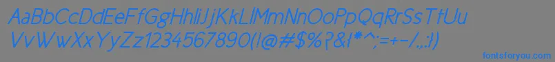 NewCicleGorditaItalic Font – Blue Fonts on Gray Background