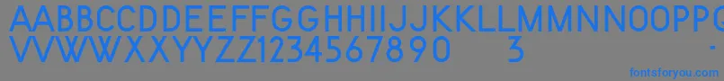 KentekenSmits1951 Font – Blue Fonts on Gray Background