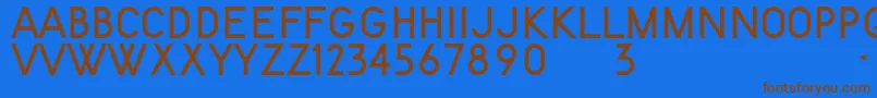 KentekenSmits1951 Font – Brown Fonts on Blue Background