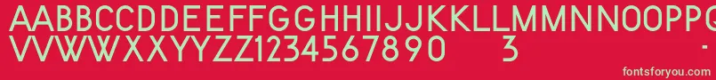 KentekenSmits1951-Schriftart – Grüne Schriften auf rotem Hintergrund