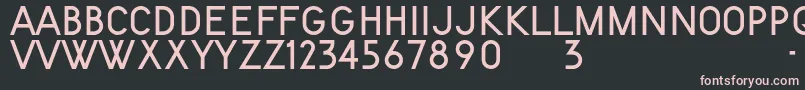 KentekenSmits1951 Font – Pink Fonts on Black Background