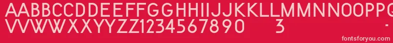 KentekenSmits1951 Font – Pink Fonts on Red Background