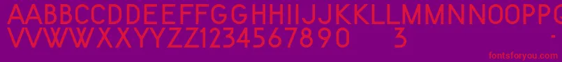 KentekenSmits1951 Font – Red Fonts on Purple Background