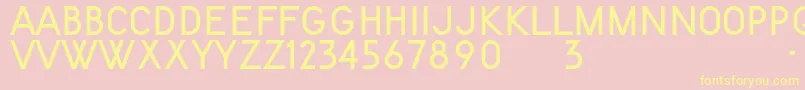 KentekenSmits1951 Font – Yellow Fonts on Pink Background