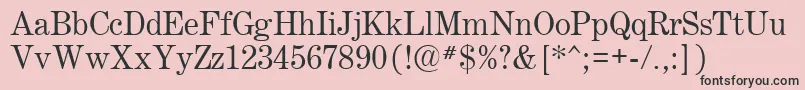 Century.Kz-Schriftart – Schwarze Schriften auf rosa Hintergrund