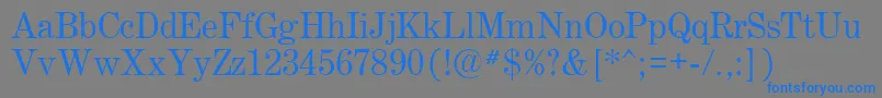 フォントCentury.Kz – 灰色の背景に青い文字