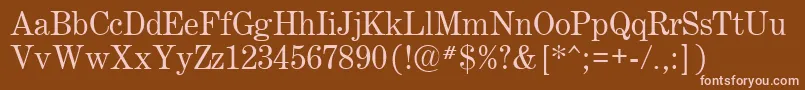 Century.Kz Font – Pink Fonts on Brown Background