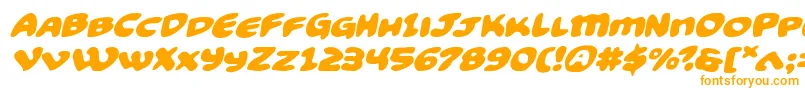 Funnypagesexpandital Font – Orange Fonts on White Background