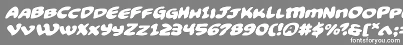 Funnypagesexpandital Font – White Fonts on Gray Background