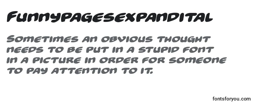 Funnypagesexpandital Font