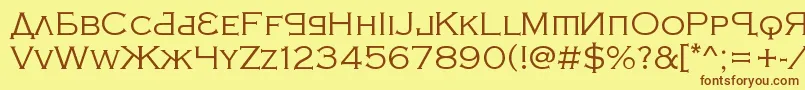 KremlinSamovarLite Font – Brown Fonts on Yellow Background