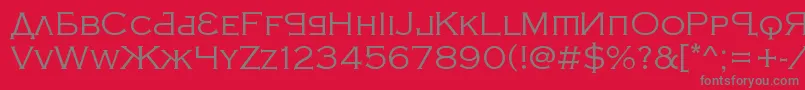 KremlinSamovarLite Font – Gray Fonts on Red Background