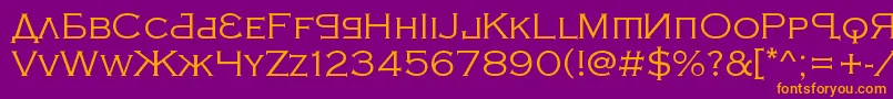 KremlinSamovarLite Font – Orange Fonts on Purple Background