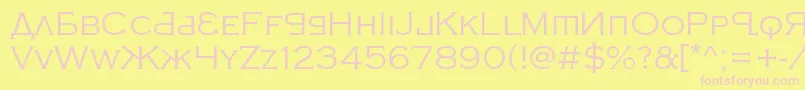 KremlinSamovarLite Font – Pink Fonts on Yellow Background