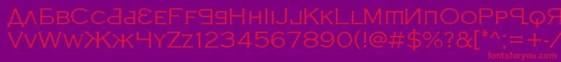 KremlinSamovarLite-Schriftart – Rote Schriften auf violettem Hintergrund