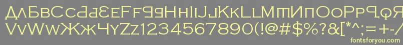 KremlinSamovarLite Font – Yellow Fonts on Gray Background